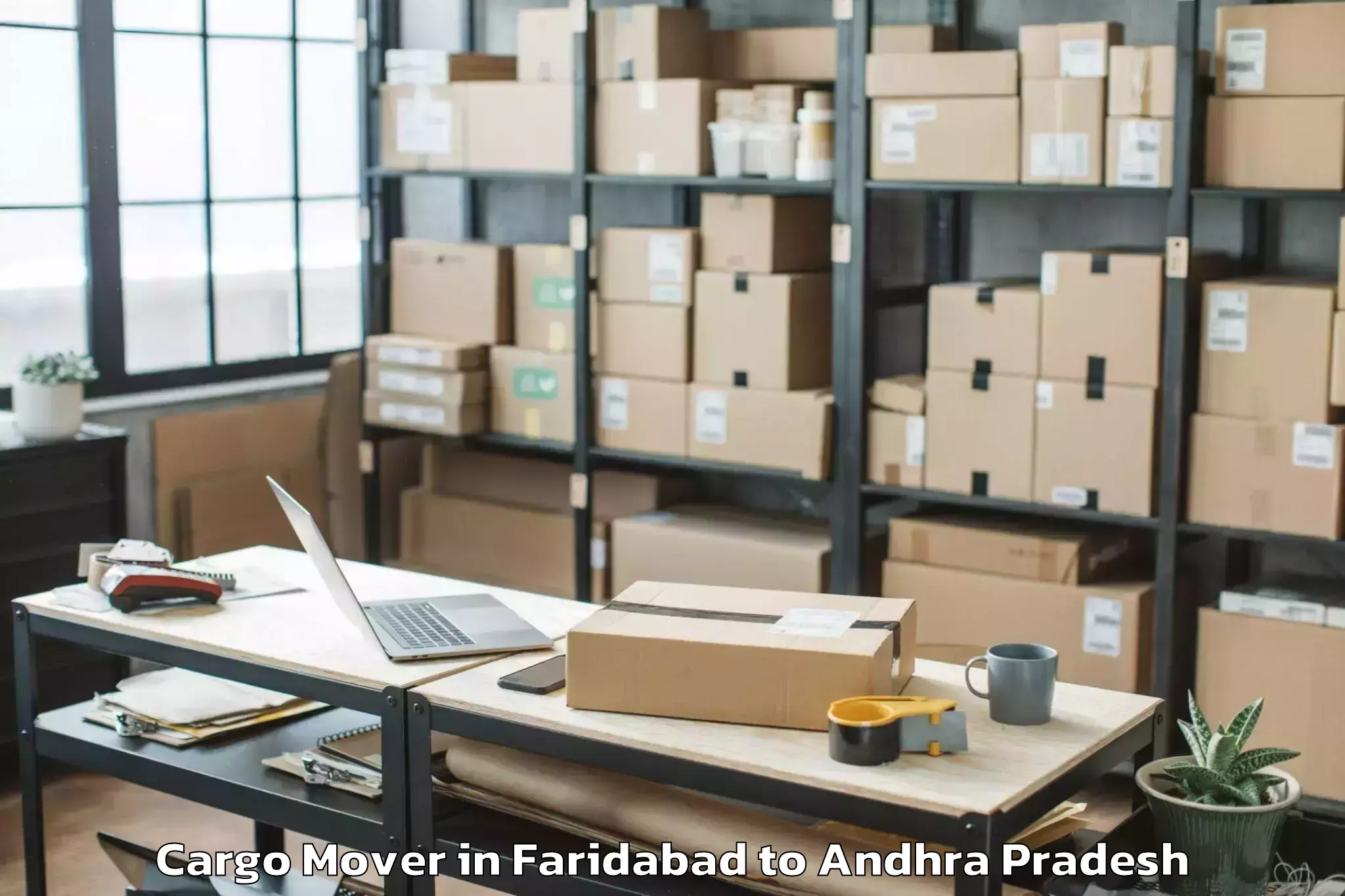 Reliable Faridabad to Nandivada Cargo Mover